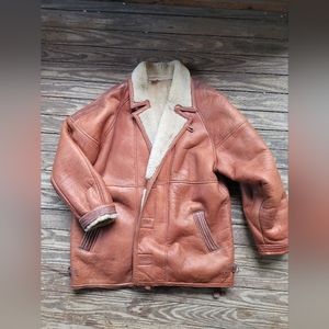 Vintage Leather Shearling Jacket